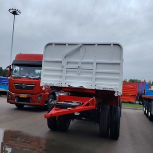 Semi-remorque de transport de marchandises à 3 essieux, 40 pieds, capacité maximale de 40 tonnes, parois latérales en acier, système de freinage pneumatique à double ligne, mécanique - Product Image 4