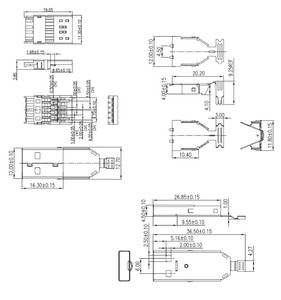 Cáp <span class=keywords><strong>USB</strong></span> Type A 3.0 đực 9 chân màu xanh dương, đường kính ngoài 6.0mm, ba dây nối mạch - Product Image 6