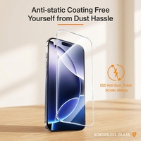 Protection d'écran Mietubl HD sans bordure en verre, couverture intégrale, haute transparence pour Samsung S23 Ultra.