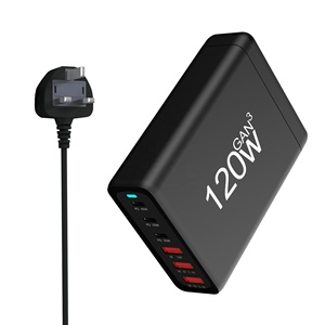 Gan 120W Oplader 6 Poorten Usb Type C Pd Oplader Snel Opladen 3.0 Usb Bureaublad Oplader 120W Voor Slimme Mobiele Telefoon - Product Image 3