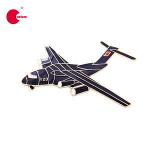 Nhà Sản Xuất Đề Xuất Tùy Chỉnh Thiết Kế Hãng Hàng Không Máy Bay Quảng Cáo Tên Ve Áo Men Cứng Pin Kim Loại Huy Hiệu - Product Image 3