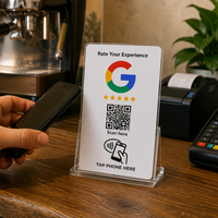 CR80 QR-Code Programmierbare NFC-Karte mit NTAG213-Chip für Google/Instagram/Facebook/WhatsApp/Trustpilot/Tripadvisor/TikTok Bewertungen