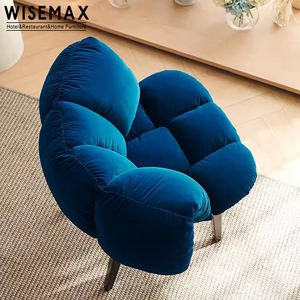 WISEMAX Mobilier de salon moderne et confortable siège moelleux en plumes Fauteuil de loisirs à pieds en bois Fauteuil d'appoint pour salon - Product Image 6