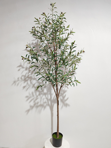Bonsaï d'olivier artificiel détachable en plastique, résistant aux UV, écologique, suspendu en pot, pour la décoration intérieure et extérieure, verdure - Product Image 4