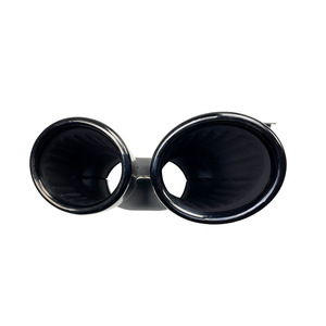 Amp-Z Exhaust Tip For Mercedes-Benz A-Class CLA-Class W177 C118 A35 CLA35 Upgrade To A45 CLA45 Glossy Black Silver - Product Image 3