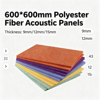 Panneau acoustique en feutre polyester 9/12/15 mm, 600x600 mm, insonorisant pour plafond, idéal pour bureaux et studios (vente en gros)