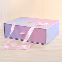 Tiroir d'emballage cadeau en papier rose mignon personnalisé pour mariage boîte en carton pour faveurs de mariage bonbons d'anniversaire doux