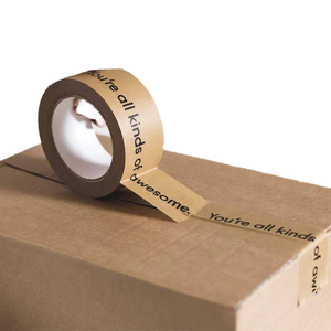 Einseitiges Kraftpapierband Braunes Verpackungsklebeband, Recycelbar und Beschreibbar, Unbeschichtete Oberfläche, zum Abdecken und Versiegeln, 6 Rollen - Product Image 1