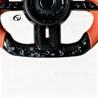 Volant en fibre de carbone forgée orange adapté aux améliorations intérieures Mercedes-AMG W223 W205 GT GT50 GT63 GT63S