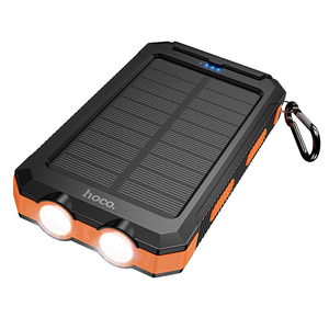 HOCO J164 8000mAh Banque d'alimentation solaire étanche antichoc avec double lampe torche, chargeur solaire portable d'extérieur, <span class=keywords><strong>batterie</strong></span> <span class=keywords><strong>externe</strong></span> - Product Image 3