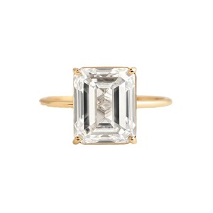 Bague en zircon plaqué or rose UM Jewelry en forme de cœur pour unisexe/hommes/femmes, cadeau d'anniversaire ou quotidien - Product Image 1