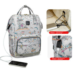 AMIQI LZ03 vente en gros, <span class=keywords><strong>sac</strong></span> à dos <span class=keywords><strong>extensible</strong></span> imprimé personnalisé, sacs à couches pour bébé avec station à <span class=keywords><strong>langer</strong></span> - Product Image 3