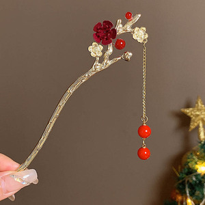 सुंदर टासल पुष्प हेयरपिन चीनी शैली रेट्रो हानफू कंजशी - Product Image 3