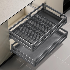 Estante para platos HNOSS, organizador de cocina, organizador de almacenamiento, cajón extraíble, accesorios para armario de cocina, cesta de cajón moderna - Product Image 1