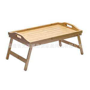 Plateau en bambou avec poignée, assiette pliante, plateau de lit, plateau à thé en bambou, table à manger, bureau d'ordinateur pour dortoir, fenêtre en baie - Product Image 2