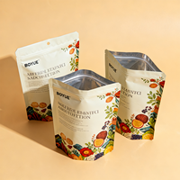 Emballage de poudre de luxe en plastique imprimé sur mesure, sachets en mylar, pochette debout, doypack avec fermeture éclair et encoche de déchirure