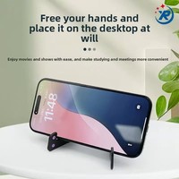Support pliable en forme de V pour téléphone et tablette, mini support paresseux de bureau portable, réglage multi-angles, en plastique