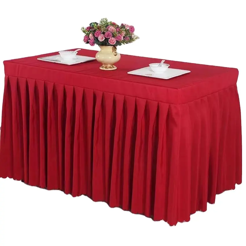 คริสมาสต์ผ้าปูโต๊ะผ้าปูโต๊ะงานแต่งงานผ้าปูโต๊ะคริสต์มาสสีแดงที่กำหนดเองผ้าปูโต๊ะ
