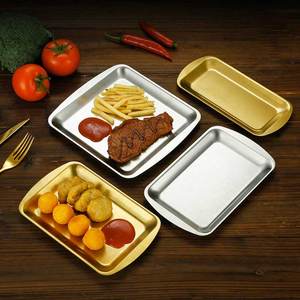 Vente en gros de plaques en acier inoxydable de style coréen plateaux carrés assiettes carrées de cuisine fours ménagers et commerciaux - Product Image 5