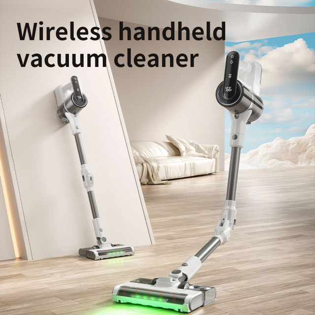 Cordless Foldable Stick Upright Vacuum Cleaner with Brushless Motor HEPA Filter Dry Function for Household Car Use
