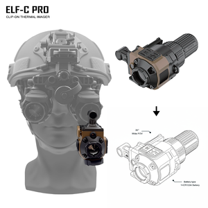 กล้องถ่ายภาพความร้อนแบบหนีบ QCNV Jerry-C ELF-C PRO สำหรับมองกลางคืน ชนิดตาเดียว สามารถปรับแต่งให้ใช้งานร่วมกับอุปกรณ์มองกลางคืนอื่นๆ เช่น PVS14/PVS31/PVS31 ได้ - Product Image 6