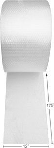 Basics Bubble Cushioning Waterproof Wrap <b>Packing</b> <b>Material</b> Self Adhesive Seal for Fragile Items Perforated 12-Inch X 175 Foot - Product Image 2