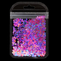 Offre Spéciale 3d holographique paillettes Nail Art flocons forme Design adhésif Laser papillon ongles paillettes pour Arts artisanat accessoires