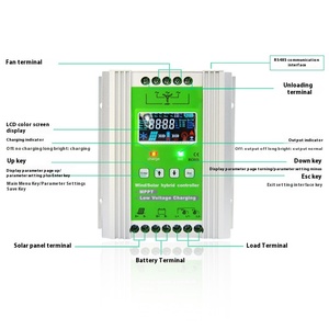 Controlador Híbrido Eólico-Solar MPPT PWM de 300W a 1500W con Compatibilidad con Baterías de Plomo-Ácido y Litio JN-12-W300/S300 MPPT W - Product Image 2