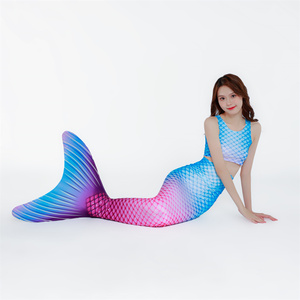 Rushed Girls Spandex/Poliéster Bikini Mermaid Skin Tail Costume Orange Traje <span class=keywords><strong>de</strong></span> baño S-<span class=keywords><strong>para</strong></span> nadar - Product Image 1