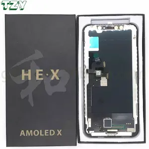 Pengganti Telepon Tampilan Layar LCD Dengan Touch Panel Digitizer Perakitan Untuk iPhone X 10