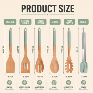 Ensemble d'ustensiles de cuisine personnalisés en silicone : Spatule à pizza et passoire combinées, antiadhésifs, antidérapants, résistants aux hautes températures, pour la maison - Product Image 2