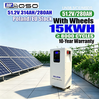 Suministro Directo de Fábrica: Sistema Solar de Ciclo Profundo de 15kWh con Soporte para Inversor Fuera de Red, Paquete de Baterías de Litio de 48V para Uso Comercial