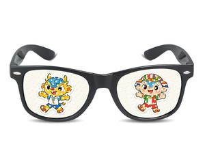 Autocollants de lunettes de soleil en plastique durables, modernes et personnalisés pour les fans de football, protection UV400, drapeaux des pays : Croatie, Mexique, Canada, Brésil, pour les matchs - Product Image 4