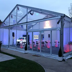 Barraca transparente para casamento, barraca transparente (6x21m) para 1000 pessoas, eventos de casamento, roupa de luxo