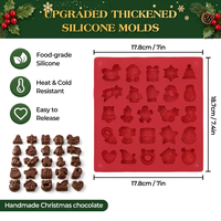 Moule à chocolat en silicone SILIKOLOVE Factory à 25 cavités pour Noël, facile à nettoyer, certifié LFGB, sans BPA, en silicone platine