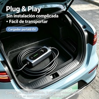 Cargador Portátil Industrial para Vehículos Eléctricos de 32A para Latinoamérica, con Clasificación IP65, Cable de Cobre de 6mm, Resistencia a Temperaturas Extremas