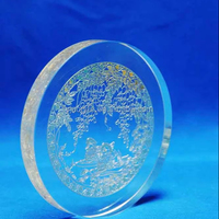 Plaque en acrylique gravée au laser 3D personnalisée, ornement souvenir avec support de présentation, cadeau commémoratif de bureau personnalisé