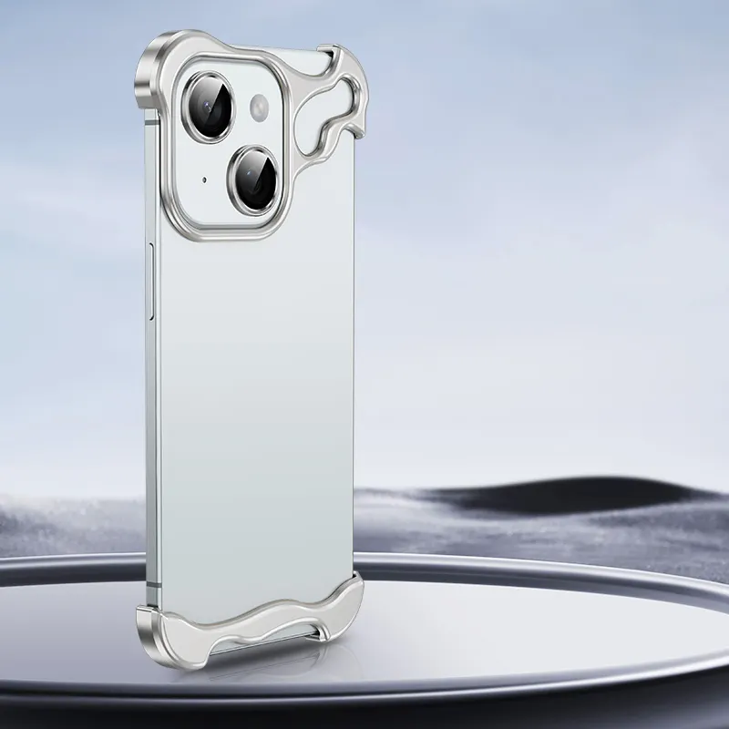 Custodie per telefono in metallo e titanio per paraurti in alluminio per iPhone 13 14 15 Pro Max Cover antiurto con obiettivo per fotocamera