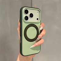 Étui de téléphone magnétique mat bicolore de luxe avec béquille antichoc pour iPhone 18 Pro Max, compatible avec les séries iPhone 17, 16, 15 LZ230