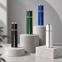 Atomiseur de parfum en cuir PU 10 ml avec garniture argentée, rechargeable, portable, flacon pulvérisateur de voyage pour le transfert de cosmétiques