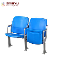 Banc de gymnase ergonomique avec dossier haut, en plastique moulé par injection, sièges de tribune publique, mécanisme de relevage automatique, anti-UV
