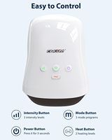 Masseur de main sans fil, appareil de massage électrique pour la paume avec chaleur, mini compression d'air, 3 modes et 3 intensités réglables