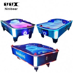 Air Hockey Four Person Coin <b>Table</b> With Controller Pads Smart Score System for Competitive Indoor Entertainment - Product Image 3