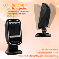 Lecteur de codes-barres 1D 2D Xincode, scanner de codes-barres de bureau, filaire USB, omnidirectionnel, lecture de codes QR pour les magasins, la restauration, les paiements, GT-9207G