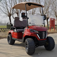 Voiturette de golf électrique 2 places avec télécommande, batterie lithium 48V/72V 120Ah, moteur 6.3KW, chariot de tourisme pour hôtels et complexes hôteliers