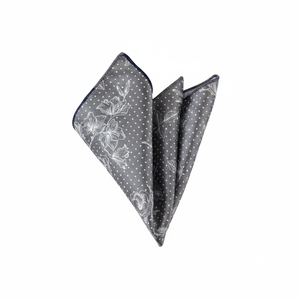 ผ้าแจ็คการ์ดลายจุดสีเทาและสีขาว - Product Image 2