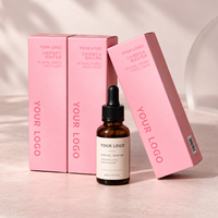 Boîte d'emballage cosmétique écologique personnalisée pour huile essentielle et sérum, boîte pliante en carton imprimé, fabricant OEM