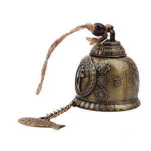 2 pz campanello con modello di statua di <span class=keywords><strong>Buddha</strong></span> benedicente carillon a vento Feng Shui per buona fortuna decorazione appesa per auto a casa nuova - Product Image 4