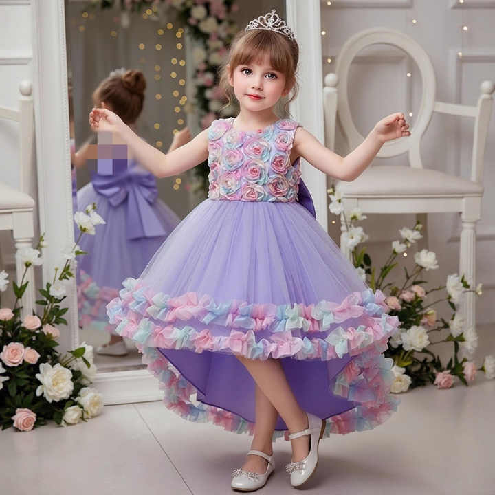 purple dress for 10 year girl Tiffany Princess 13764 Size Lilac Girls Pageant Off the shoulder Sequin Shimmer Ball Gown more discount Girls Elegant Ruffle Short Sleeve