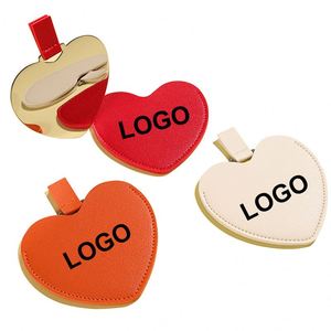 Exquisite and <b>Compact</b> <b>Makeup</b> Mirror Pocket <b>Makeup</b> Stainless Steel Mirrors Girl Portable Bag Pocket Mirror with Logo - Product Image 1